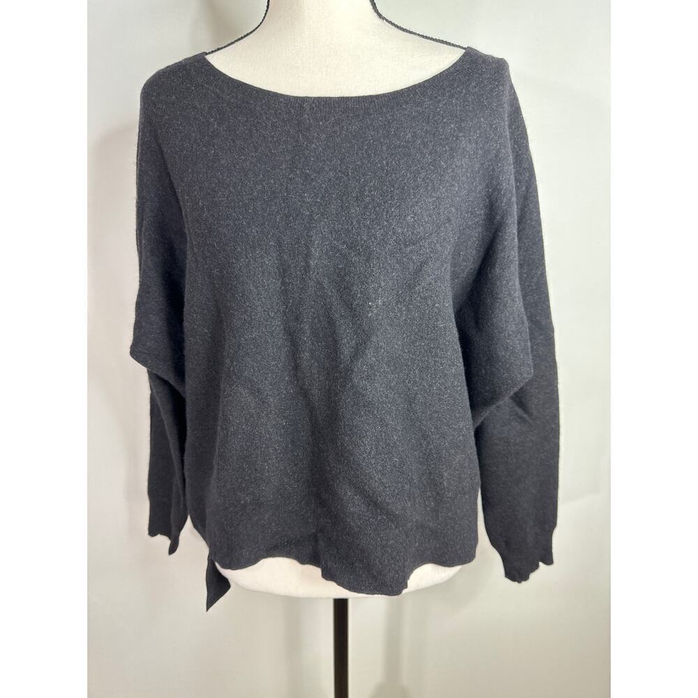 Vince. Black Brushed Knit Oversized Sweater Loose‎ Women's Size S